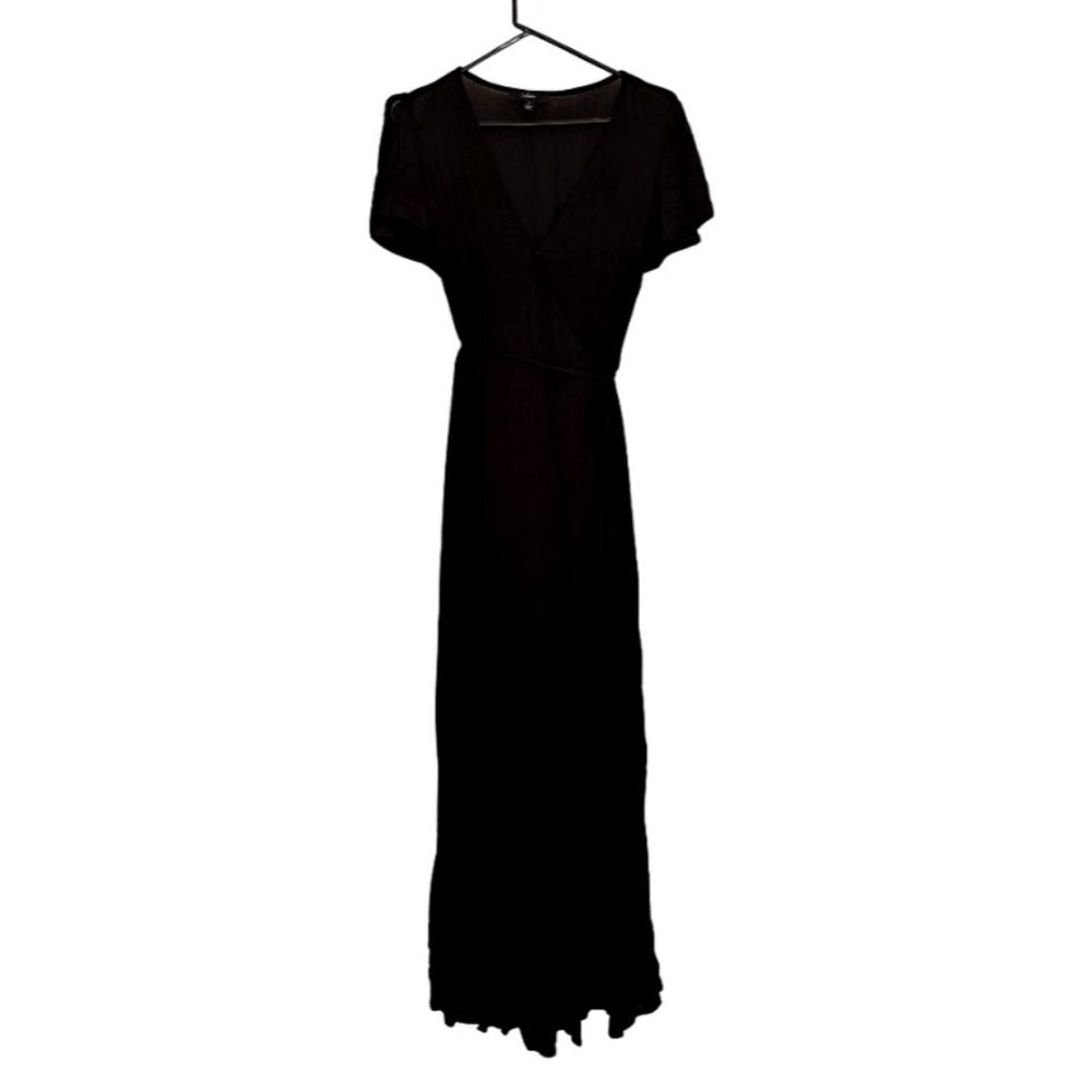 Lulu's Black Wrap Dress